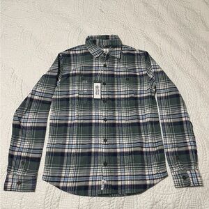 Alpine Design Men’s Midweight Flannel Shirt Green Chasm Plaid Size Men’s Small